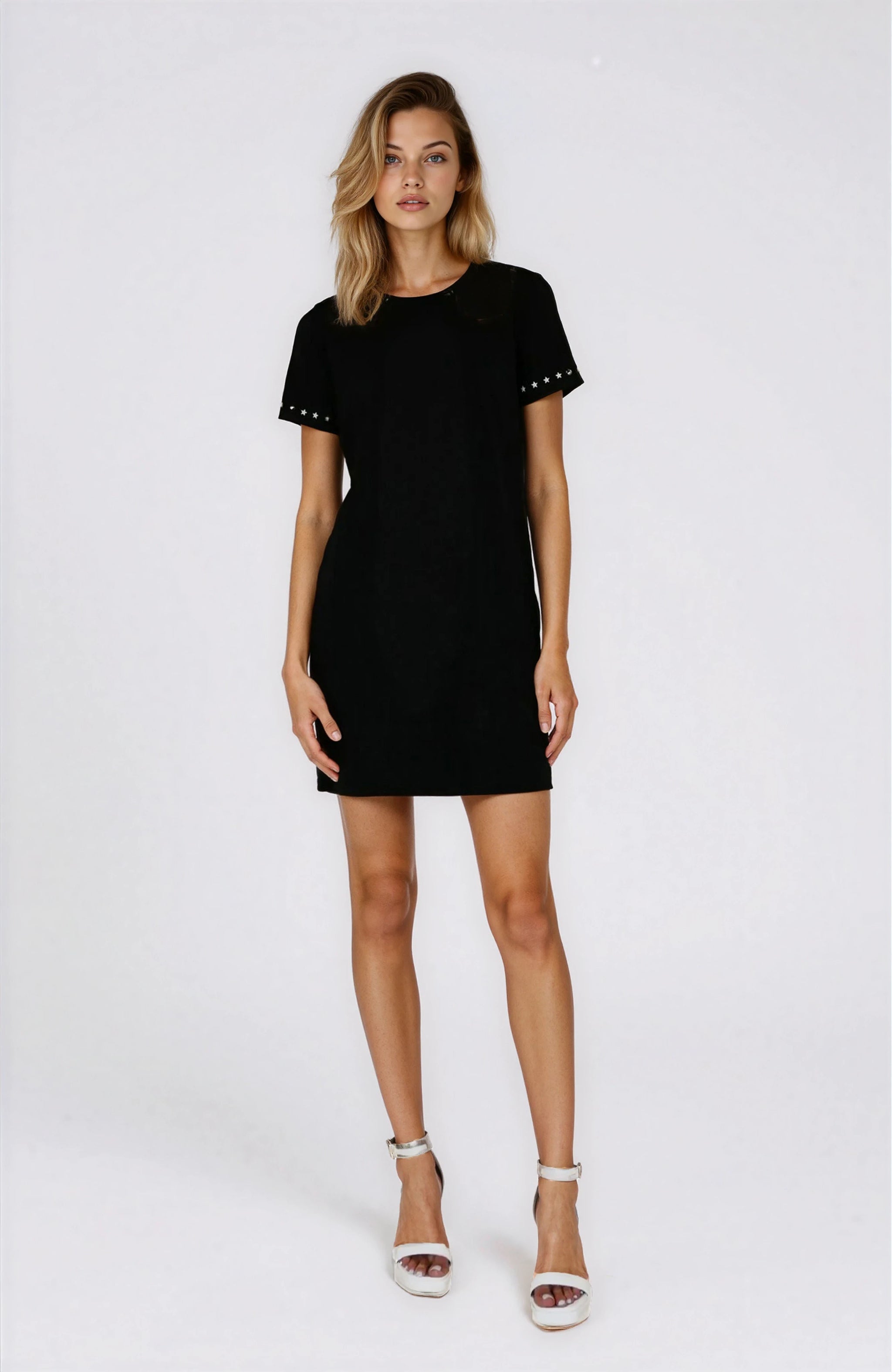 petite black t shirt dress Noisy May Petite maxi t-shirt dress in black