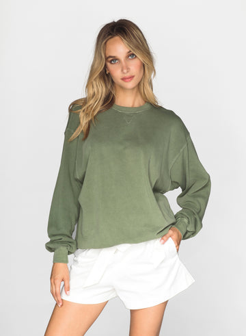 CHRLDR-BLAIR - Oversized Crew Neck Sweatshirt