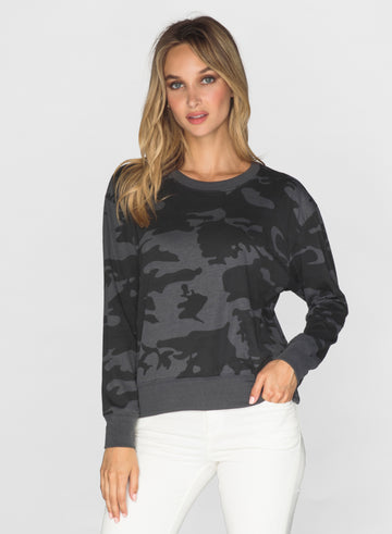 CHRLDR-BLACK CAMO - Long Sleve T-Shirt