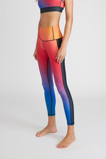 CHRLDR-RAINBOW - High Waisted Side Panel Leggings