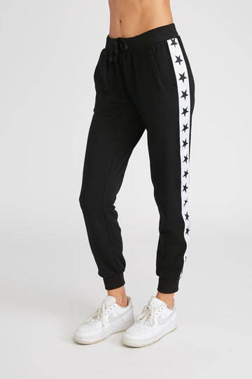 CHRLDR-TUXEDO STARS — Flat Pocket Sweatpants