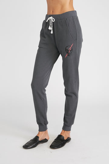 CHRLDR-Lightning Skull - Flat Pocket Sweatpants