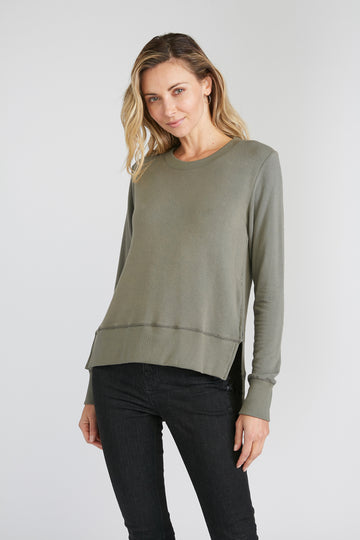 CHRLDR-Essential — Side Slit Sweatshirt