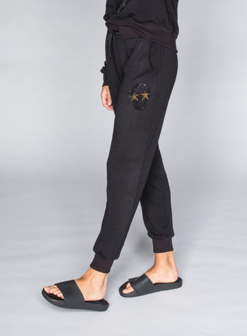 CHRLDR-STUDDED SKULL STARS - Flat Pocket Sweatpants