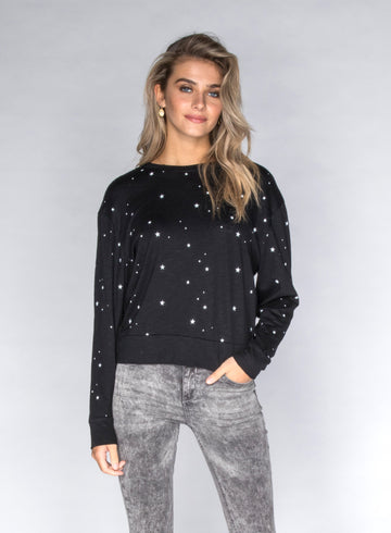 CHRLDR-ALL-OVER STARS - Wide Long Sleeve T-Shirt