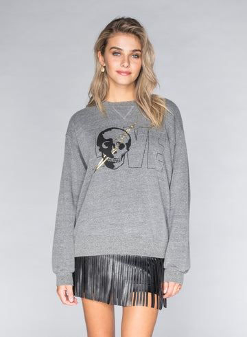 CHRLDR-LOVE - Oversized Crew Neck Sweatshirt