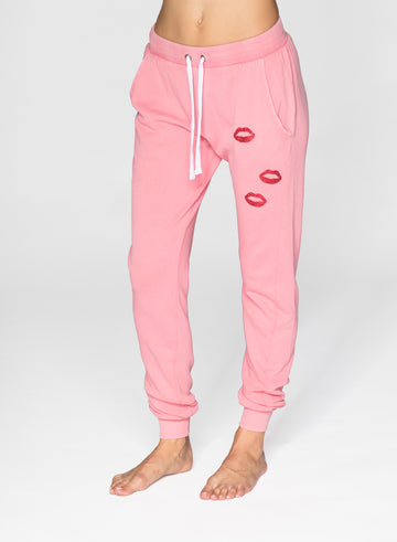 CHRLDR-GLITTER LIPS - Flat Pocket Sweatpants