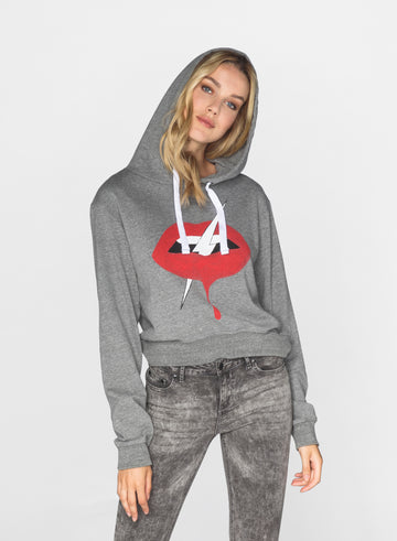 CHRLDR-LIPS - Crop Pullover Hoodie