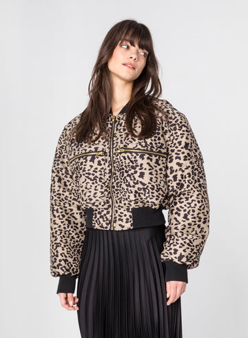 CHRLDR-JOANIE - Crop Bomber Jacket
