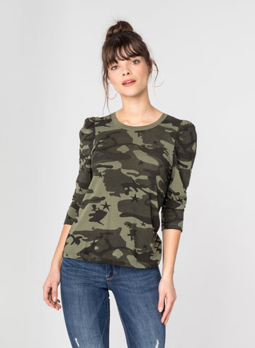 CHRLDR-STAR CAMO - Puff Long Sleeve T-Shirt