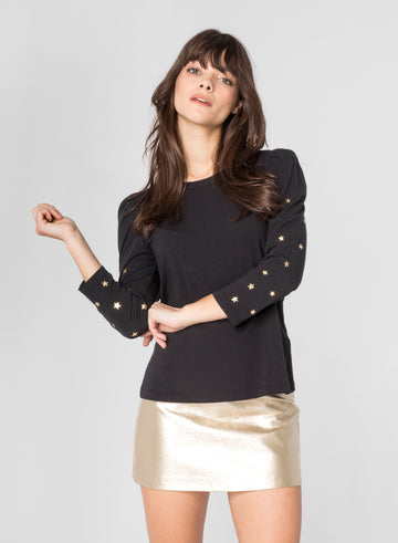 CHRLDR-GOLD SCATTERED STARS - Puff Long Sleeve T-Shirt