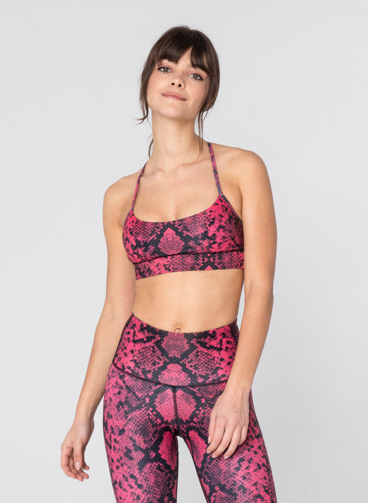 CHRLDR-SNAKE SKIN - Victory Sports Bra