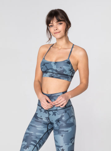 CHRLDR-STAR CAMO - Victory Sports Bra