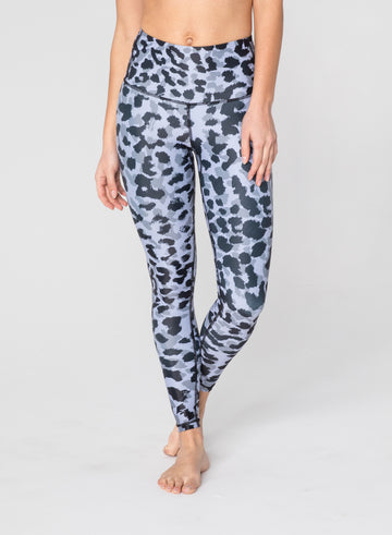 CHRLDR-GREY LEOPARD - High Waisted Leggings