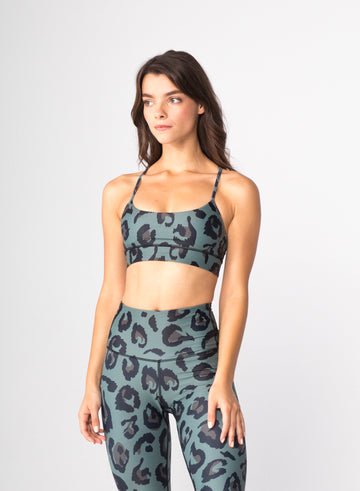 CHRLDR-Big Leopard - Spaghetti Sports Bra