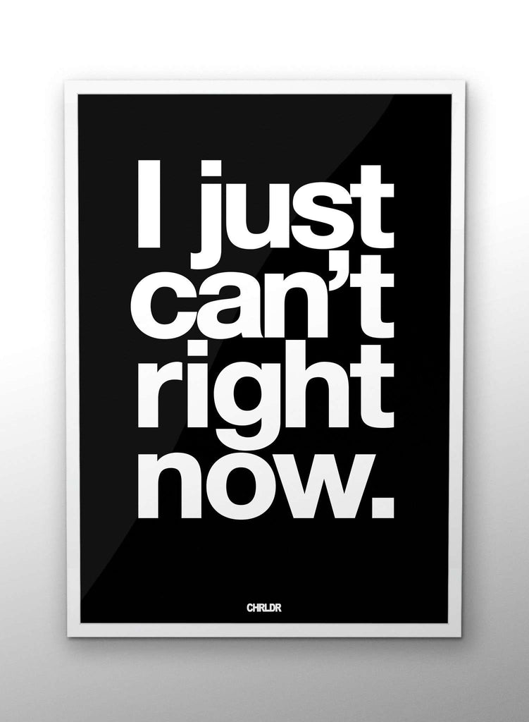 CHRLDR-I Just Can't Right Now – Poster