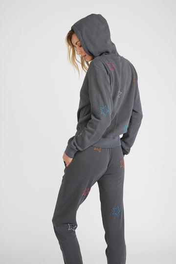 CHRLDR-Color Stars - High-Low Zip-Up Hoodie