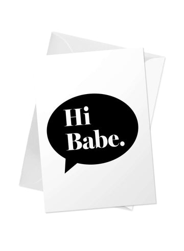CHRLDR-'Hi Babe' Greeting Card