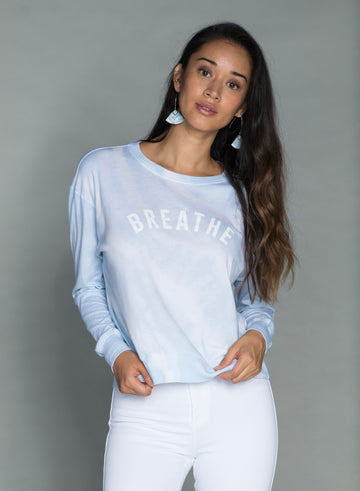 CHRLDR-BREATHE — Wide Long Sleeve T-Shirt