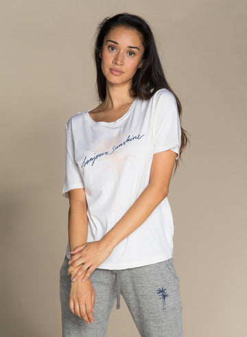 CHRLDR-BONJOUR SUNSHINE — Wide T-Shirt