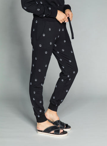 CHRLDR-PEACE SIGNS — Flat Pocket Sweatpants
