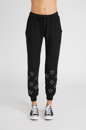 CHRLDR-Stitched Stars - Flat Pocket Sweatpants
